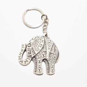 Olifant sleutelhanger - wijsheid - kracht - vriendelijkheid - geluk - lange levensduur